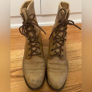 Justin Lace Up Leather Boots